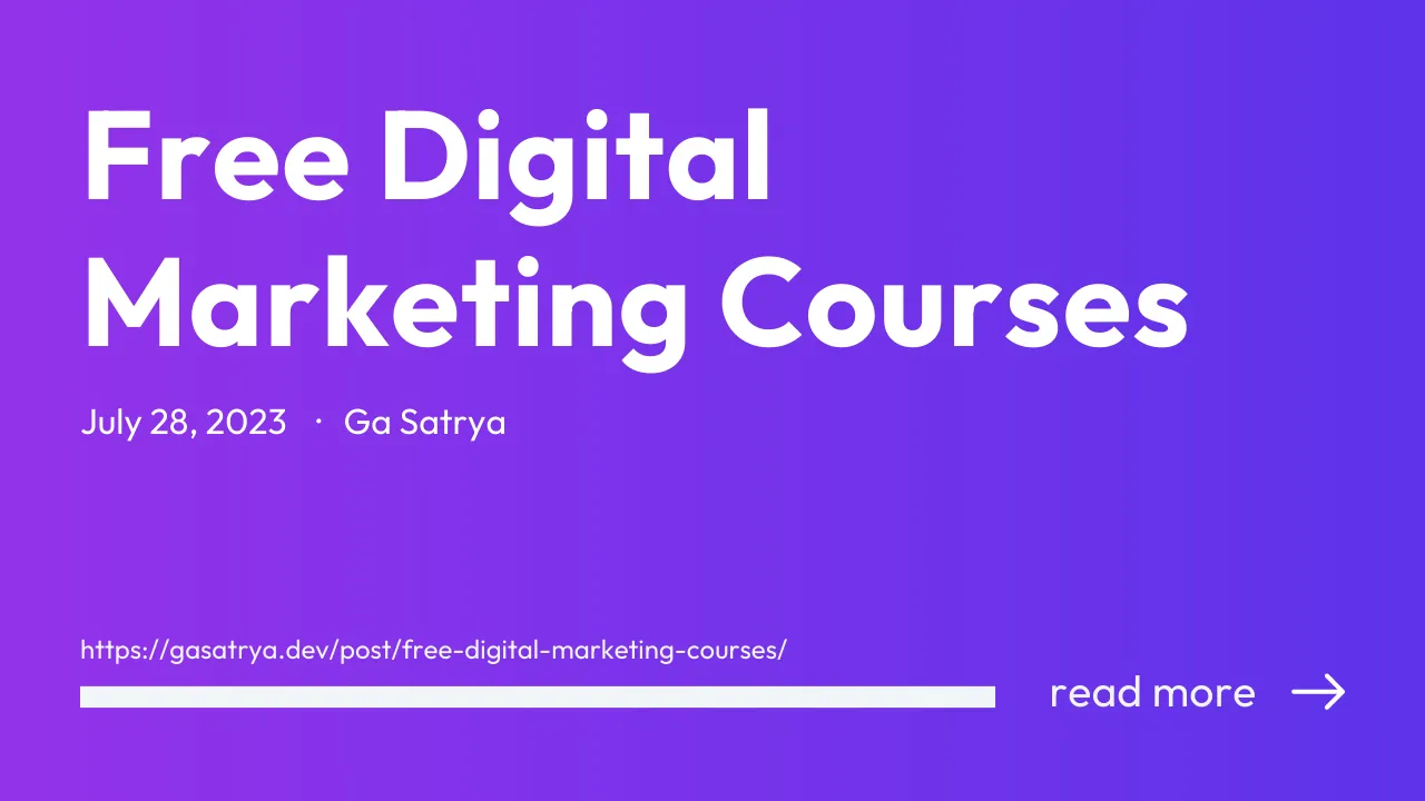 Free Digital Marketing Courses