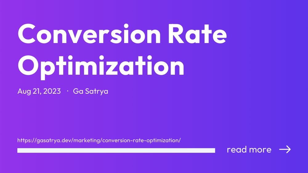 Conversion Rate Optimization